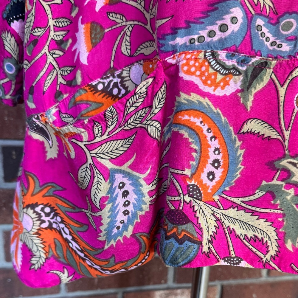 Masai Pink Abstract Floral Tunic Top Size XL - Picture 3 of 14